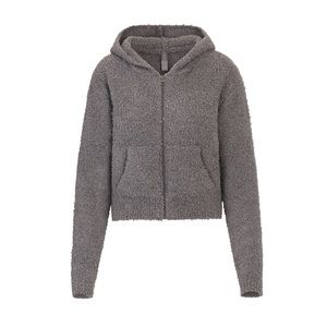 SKIMS Cozy Knit Zip-up Hoodie (Grey)